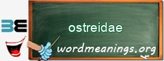 WordMeaning blackboard for ostreidae